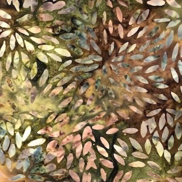 BROWN-GREEN - Corner Cafe - Batikstoff aus Indonesien